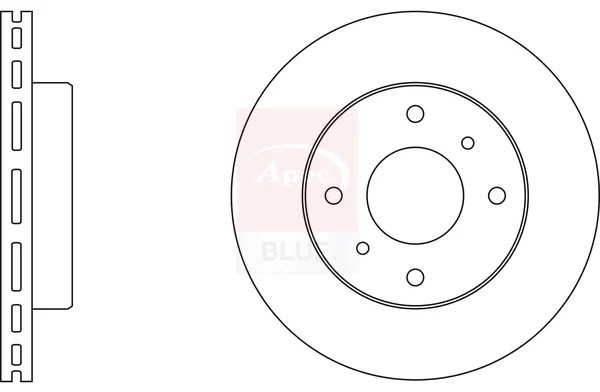 2x Brake Discs Pair Vented fits NISSAN 200SX S13 1.8 Front 88 to 91 CA18DET Set