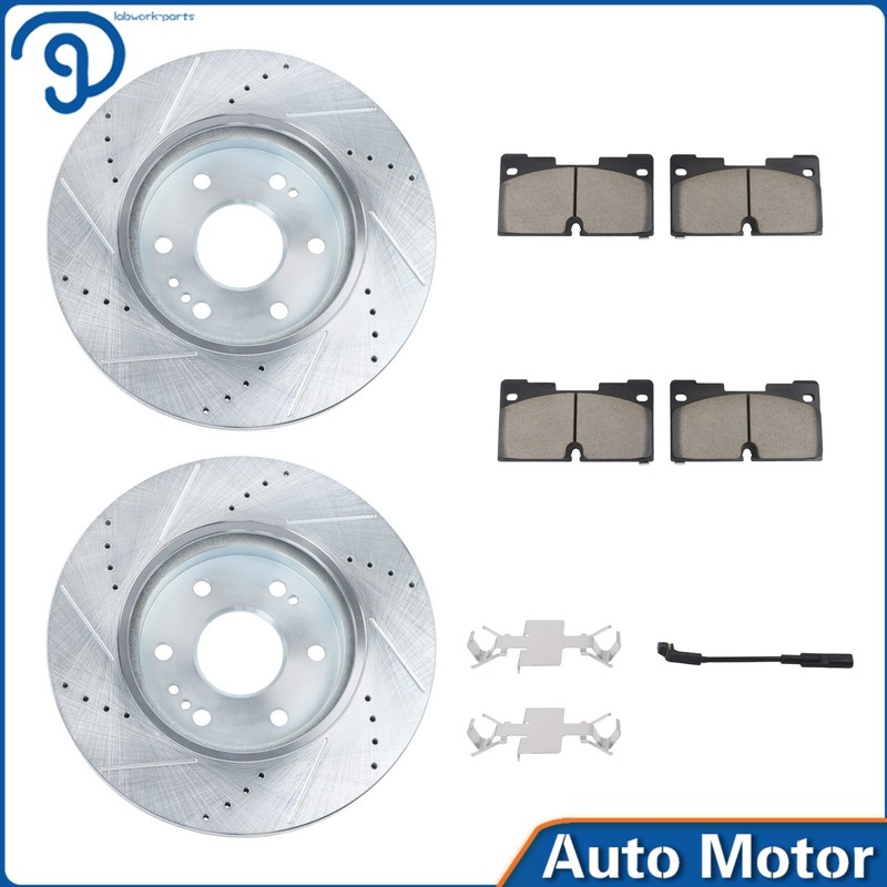 Front Drilled Brake Rotors & Ceramic Pads For GMC Sierra 1500 2019-2023 gallery