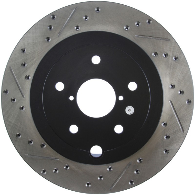 StopTech Rear Right Slotted & Drilled Sport Brake Rotor 127.47030R - 2008-2014 S gallery
