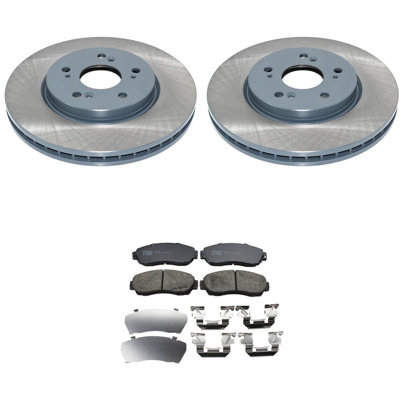 DuraGo Front Rotors TRW Pro Ceramic Disc Brake Pad Kit For Accord Crosstour CR-V