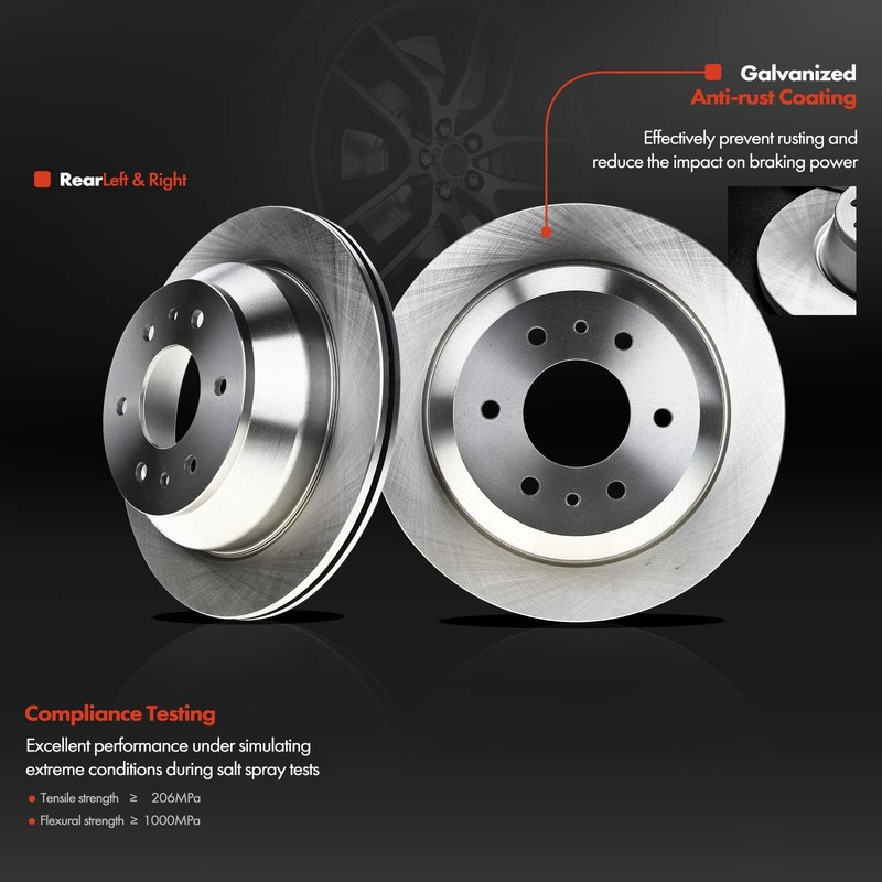 Rear Side Disc Rotor & Ceramic Pad for Chevy Trailblazer SSR GMC Isuzu Olds Saab gallery