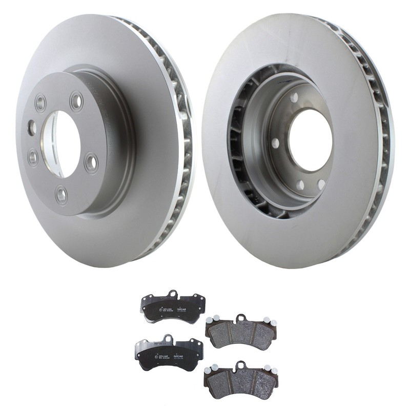 SHW Front 330mm Rotors Hella Low-Met Disc Brake Pad Kit For Cayenne Touareg Base