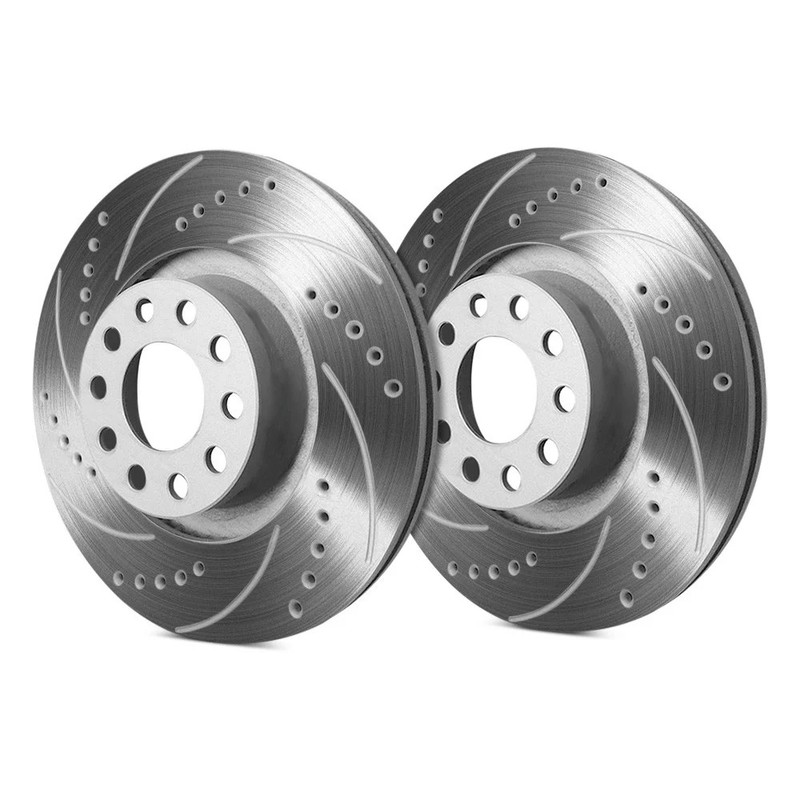 For Plymouth Gran Fury 75-77 Drilled & Slotted 1-Piece Front Brake Rotors gallery
