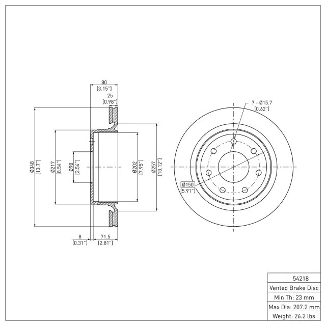Genuine DYNAMIC FRICTION Disc Brake Rotor 600-54218 gallery