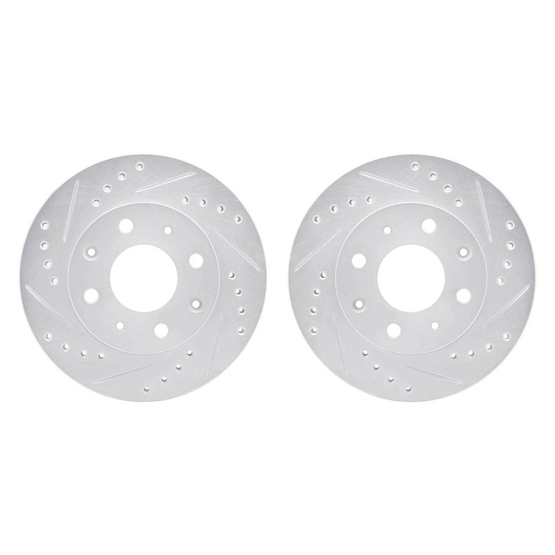 For Honda Civic 83 R1 Concepts Drilled & Slotted Front Brake Rotor Set