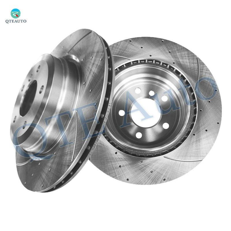 Rear Drilled Slotted Brake Disc Rotors For 2013-2015 BMW X1