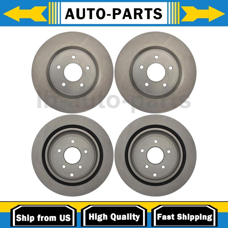 4X Front Rear Brake Rotors C-Tek For For INFINITI Q50 2014 2015 2016 2017 2018