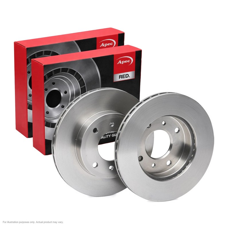 2X APEC Front Brake Discs for NISSAN ALMERA Mk II 2000-06 256mm Vented DSK507