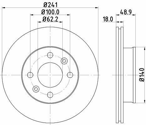 For Kia - Picanto MK2 1.0 & 1.2 2011-2016 (TA) Front 241mm Brake Discs Juratek gallery