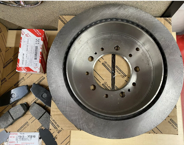 2008-2021 TOYOTA SEQUOIA GENUINE OEM FRONT & REAR BRAKE ROTORS TCMC PADS & SHIMS gallery