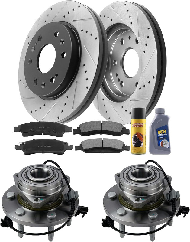 Front Wheel Bearing Hub Brake Rotor for Silverado Sierra 1500 Tahoe Yukon 4WD