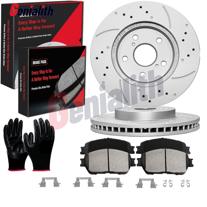 Front Drilled Rotors Brake Pad Kits for Toyota Camry Avalon Solara Sienna ES300