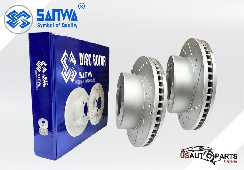 FRONT BRAKE ROTOR VENTED GEOMET D&S &CERAMIC PAD KIT FOR RAM 2500 3500 2009-2018 gallery