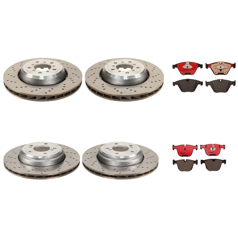 SHW OEM Front Rear Rotors Brembo Ceramic Pads Brake Kit for BMW E92 M3 4.0L V8