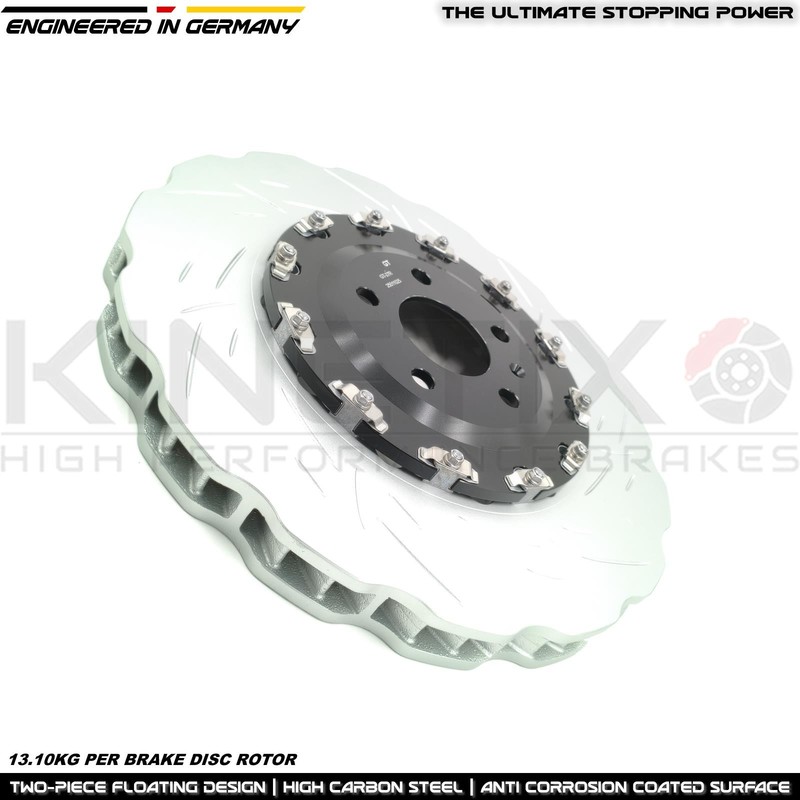 FOR AUDI RS6 C7 RS7 4G TWO PIECE FLOATING FRONT BRAKE DISCS CERAMIC PADS 390mm gallery