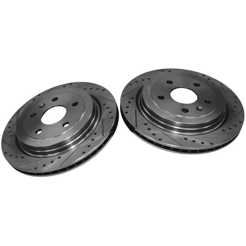 2pcs Rear Drilled Brake Rotors for Chevrolet Camaro 2010-2015 Cadillac CTS 08-19 gallery