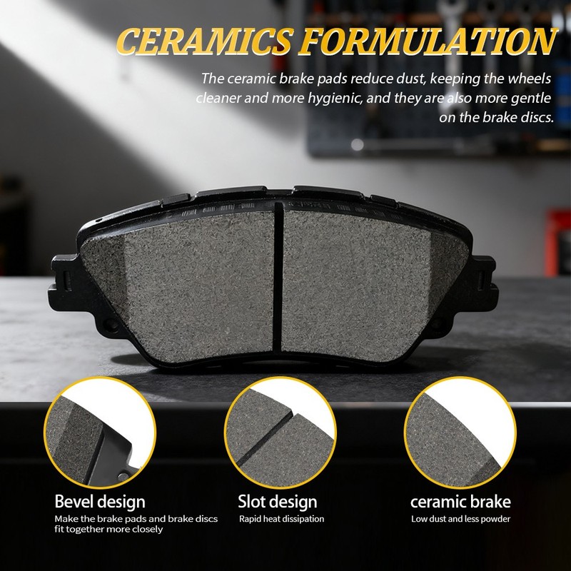 352mm Front 330mm Rear Drilled Rotor Ceramic Pads For 2019 Ford Mustang EcoBoost gallery