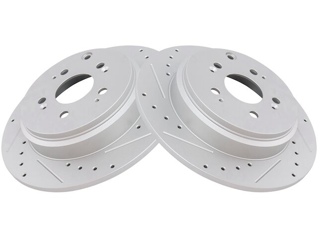 Rear TRQ 2 Piece Brake Rotor Set Brake Rotor Set fits Acura MDX 2007-2013 67ZNVG