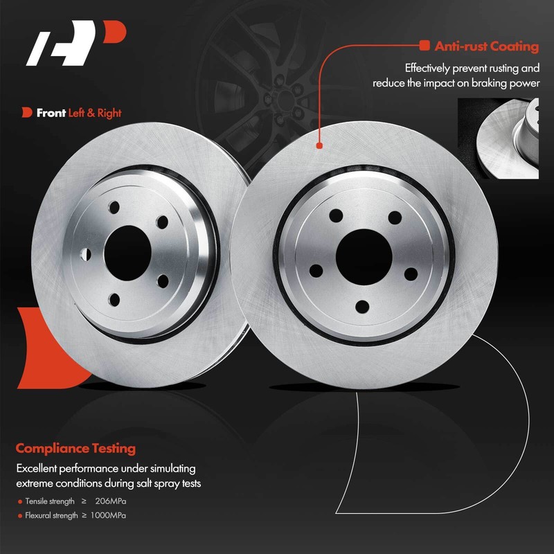 A-Premium Rear Disc Brake Rotors & Ceramic Pads for Jeep Grand Cherokee 18-20 gallery
