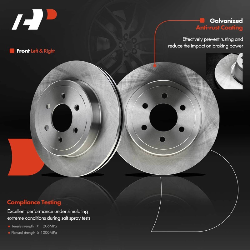 A-Premium Pair Front Brake Rotor & Brake Pads + Brake Caliper for Dodge Dakota gallery
