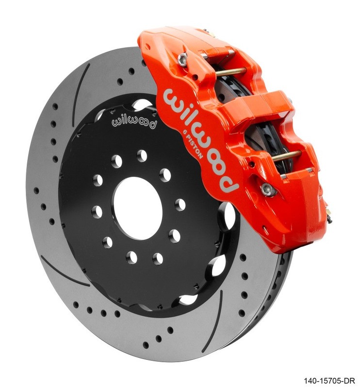 Wilwood AERO6 Front Big Brake Kit 14.00in Drilled Red Rotor – Fits 97-13
