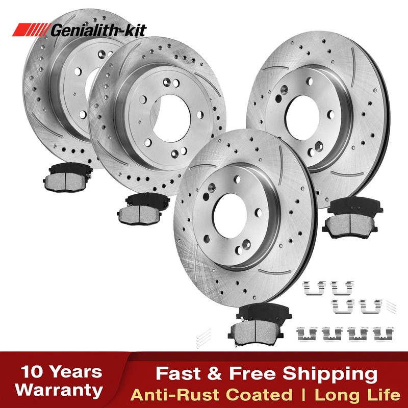 Front Rear Rotors Ceramic Brake Pads for 2017 2018 2019 2020 Hyundai Elantra 2.0