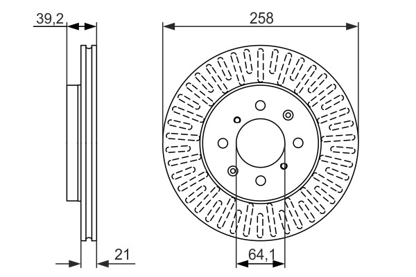 2x Brake Discs Pair Vented fits HONDA JAZZ Mk2 1.3 Front 02 to 08 L13A1 257.7mm gallery