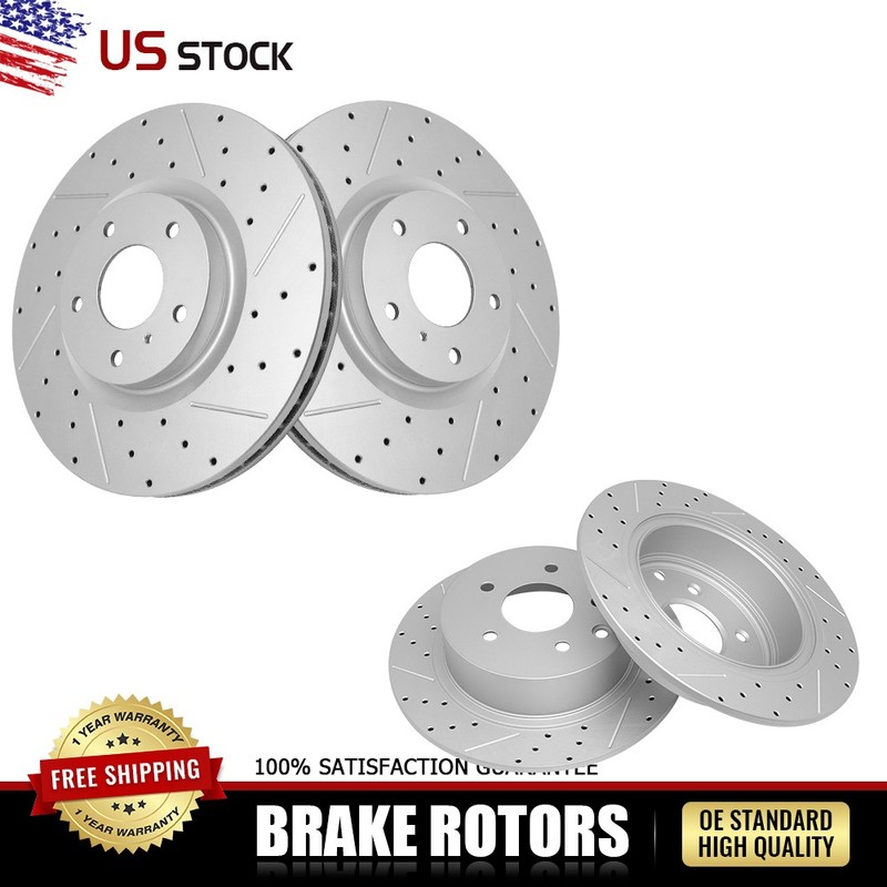Front and Rear Disc Brake Rotors for 2004 2005 2006 2007 2008 Nissan Maxima
