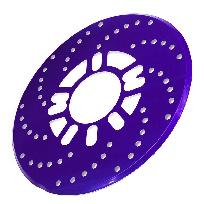 2PC Purple Aluminum Car Wheel Brake Disc Cover Decor Rotor Cross Drilled Kit gallery