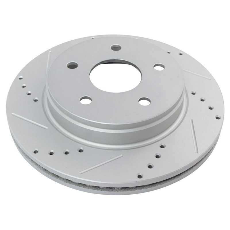 Performance Cross Drilled Rotor & Ceramic Brake Pad w/Chemicals for Ram 1500 gallery