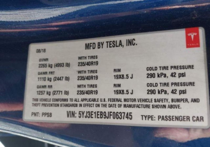 2018 TESLA MODEL 3 Front Brake Rotor 2018 used gallery
