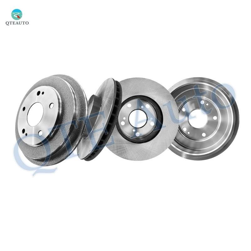 4P Front 282mm Brake Disc Rotors-Rear 250mm Brake Drum For 2013-2015 Honda Civic