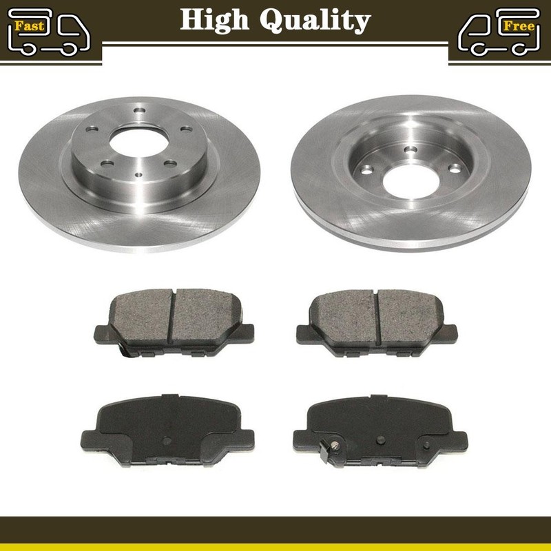 Rear disc brake pads and Disc Rotors Fits 2014 Mazda 6 2015 Mazda 6