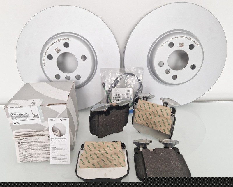 Genuine BMW G30 5er Front Brake Discs Brake Pads With Wear Sensor 348mm