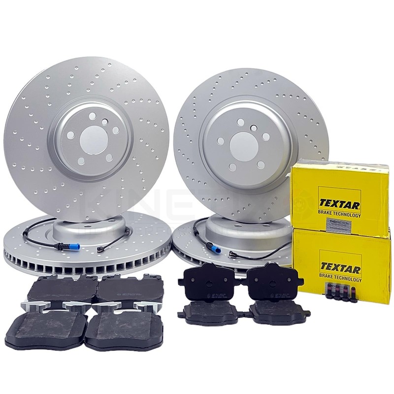 FOR BMW X5 50i G05 FRONT REAR BRAKE DISCS TEXTAR PADS SENSORS 395m 370m