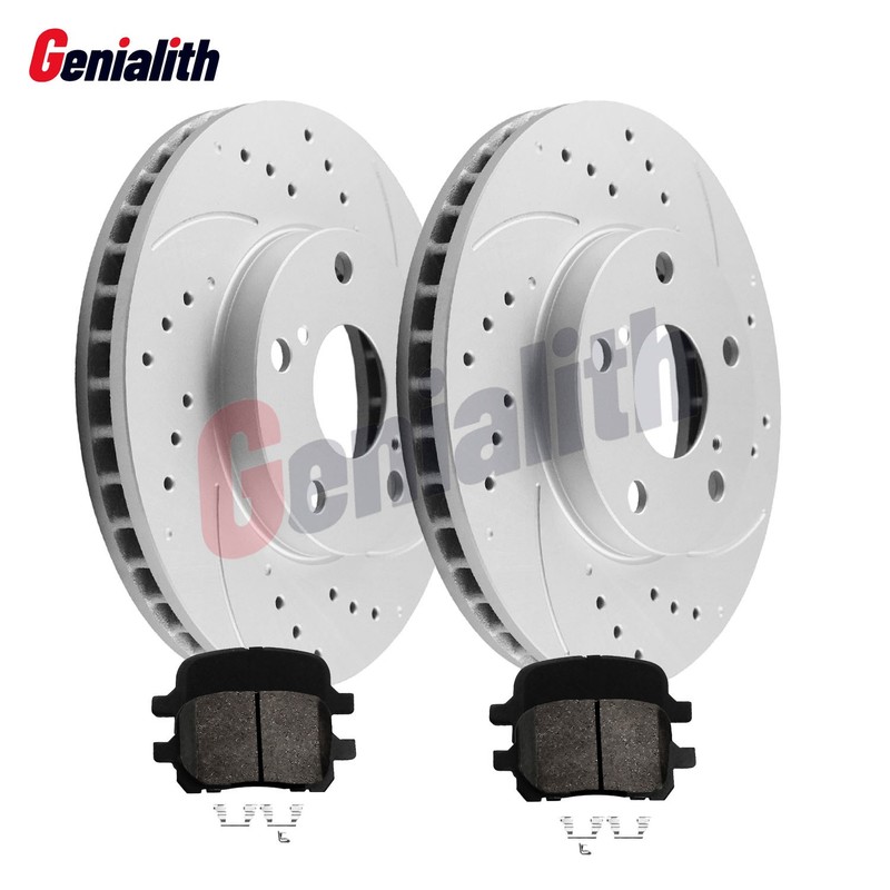 Front Drilled Brake Rotors Brake Pads for Lexus ES300 Toyota Avalon Camry Solara