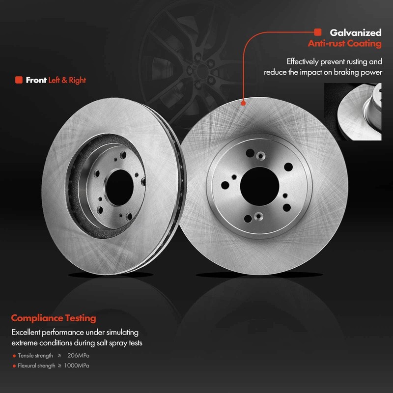 Front & Rear Disc Brake Rotor and Ceramic Brake Pads for Honda Acura 2.4L 3.0L gallery