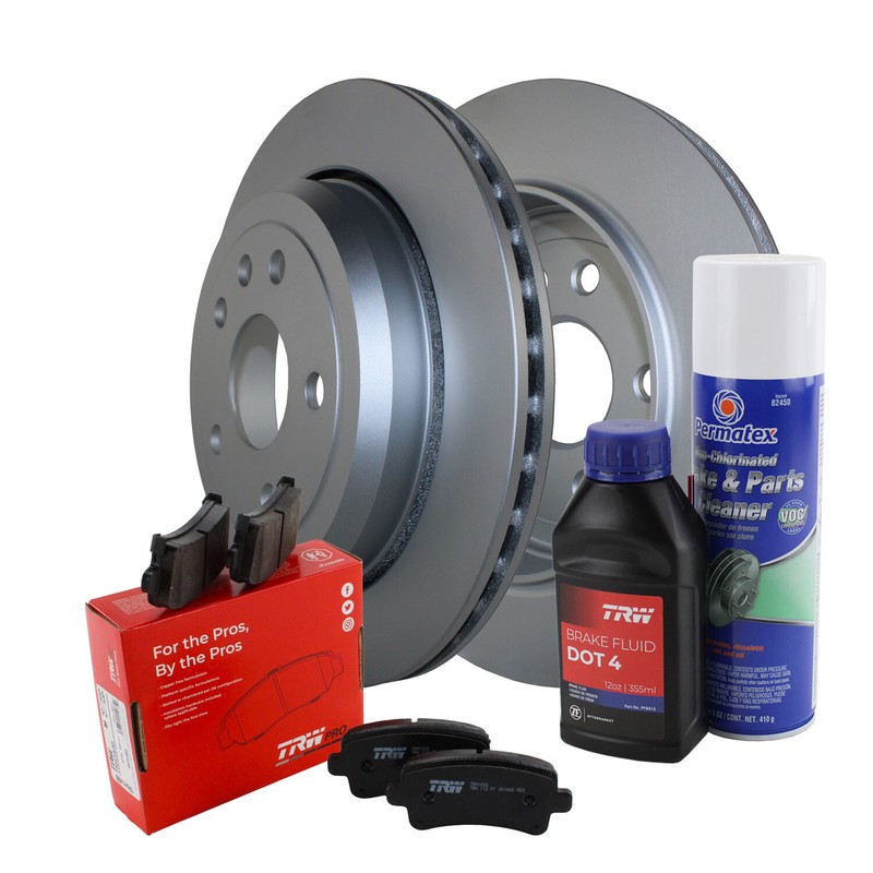 Rear Brake Kit 330mm Disc Rotors TRW Ceramic Pad Set For Durango Grand Cherokee