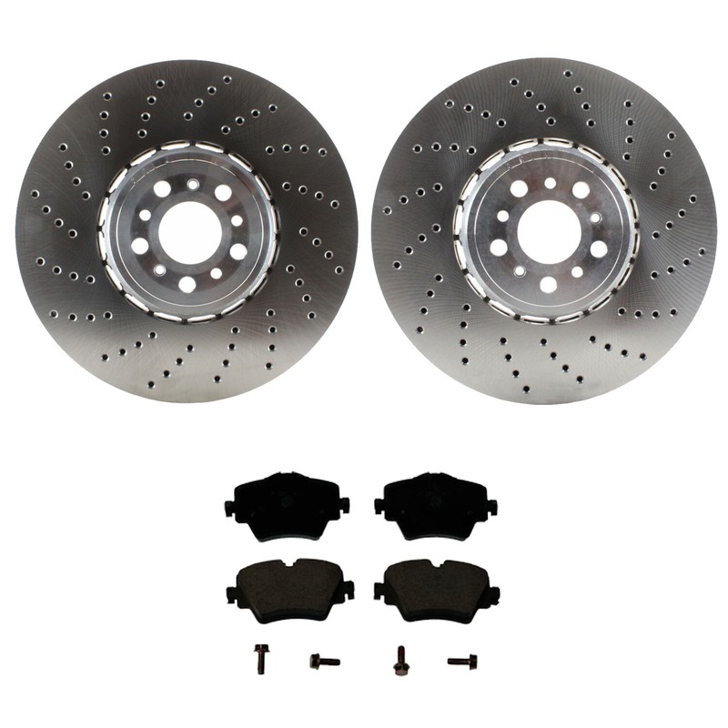 SHW Front Rotors Bosch Quietcast Ceramic Disc Brake Pad Kit For F97 X3 F98 X4