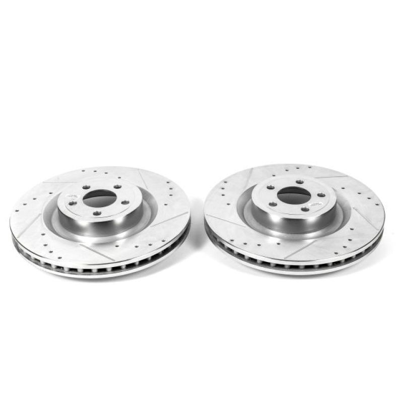 PowerStop AR85159XPR Front Drilled & Slotted Rotors for Ford Mustang 2015-2019