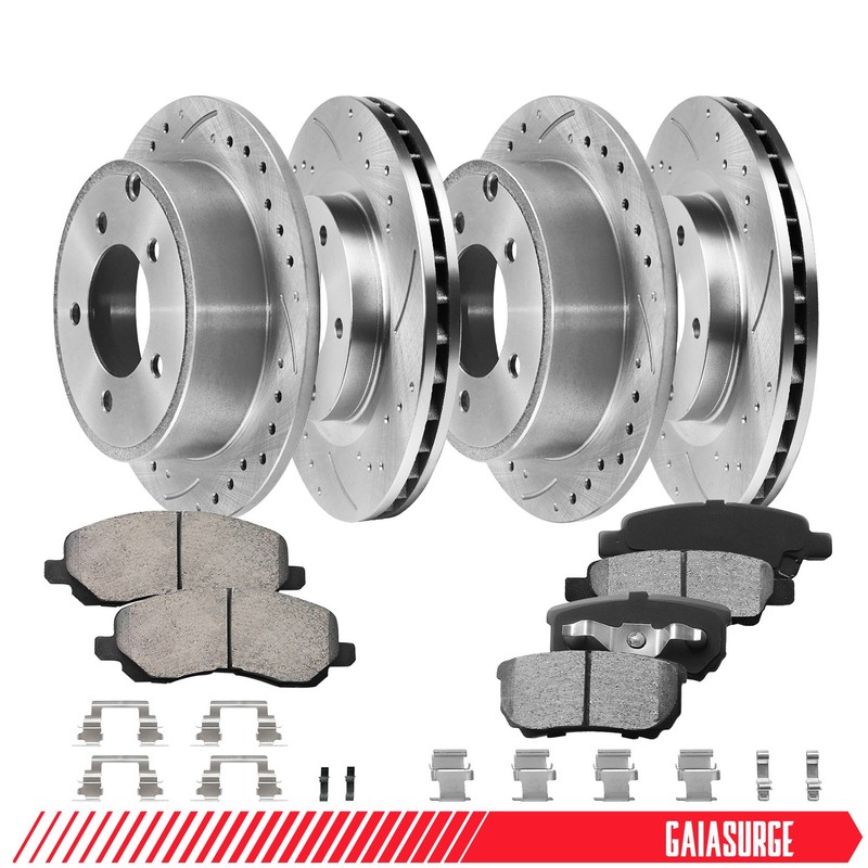 Front Rear Disc Rotors & Pads for Jeep Compass Patriot Dodge Avenger Chrysler