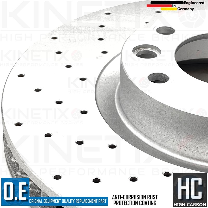 FOR PORSCHE CAYENNE 4.8 TURBO DRILLED FRONT BRAKE DISCS TEXTAR PADS SENSORS gallery