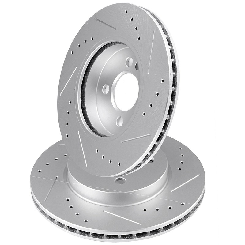 Front Drilled And Slotted Brake Rotors For 2007-2015 Mini Cooper Ray Hyde Pepper