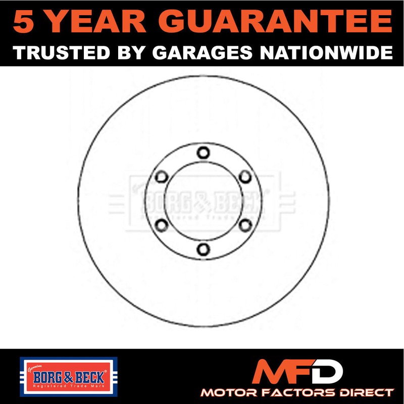 Fits Isuzu D-Max Rodeo 1.9 D 2.5 CRDi 3.0 1x Brake Disc Front Borg & Beck