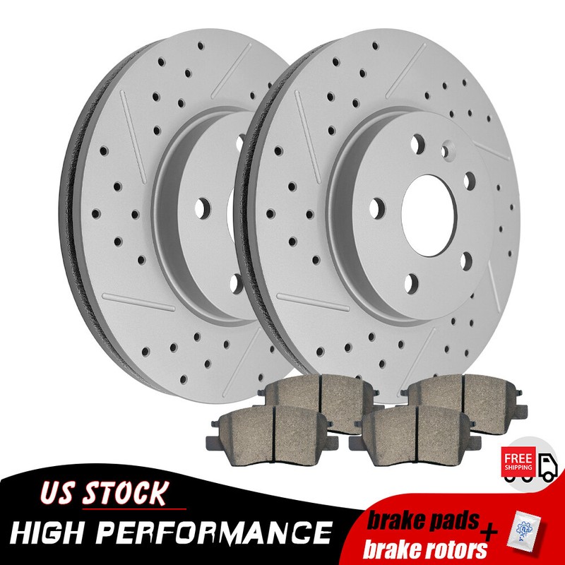 Front Drilled Brake Rotors Pads for Chevrolet Cruze Bolt EV EUV Volt