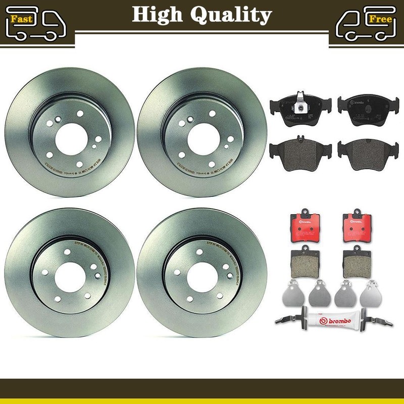 Brake Pads Rotors Set Front Rear Fits Mercedes-Benz SLK230 2.3L