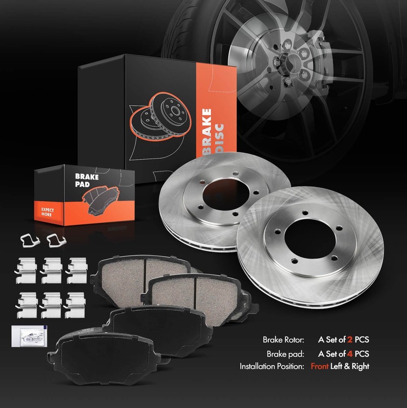 Front Side Disc Brake Rotor & Brake Pad for Suzuki Grand Vitara 99-05 XL-7 02-04 gallery