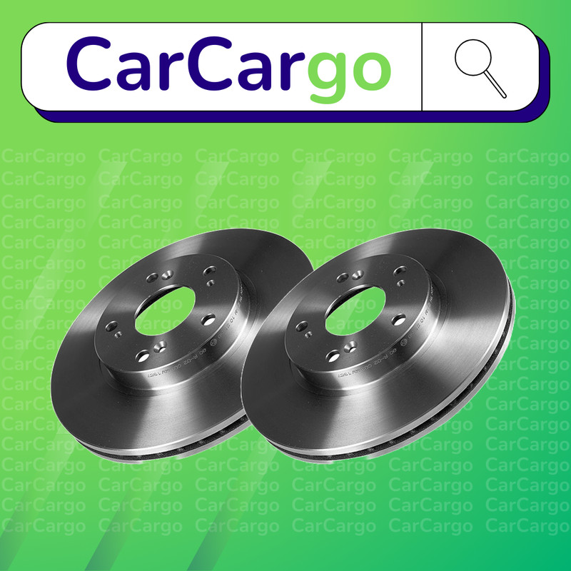 Premium Vented Front Brake Discs Pair Honda Civic 1.8 2005-2016 282 mm