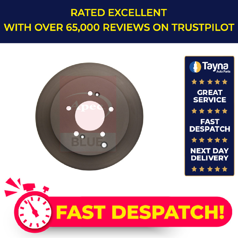2x Brake Discs Pair Solid fits HYUNDAI TRAJET FO 2.7 Rear 00 to 08 G6BA 284mm
