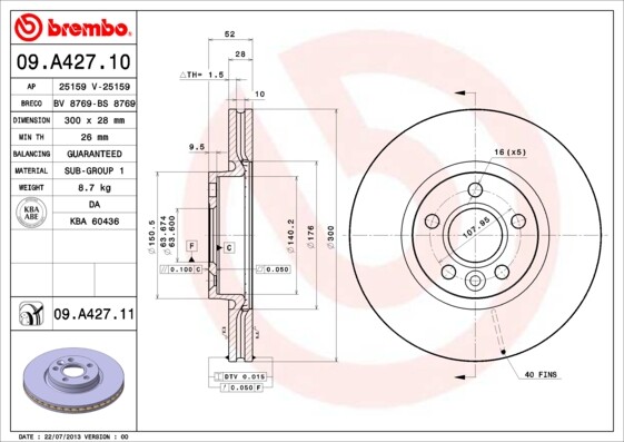 Brake Discs Front Unova Fits Ford Land Rover Volvo + Other Models gallery
